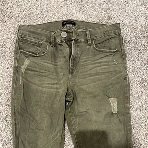 Express Men's Olive Jeans
